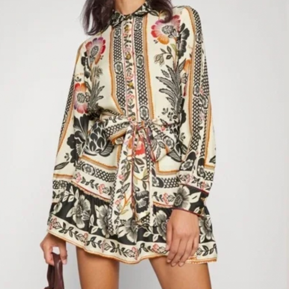 Farm Rio dress Romantic Garden Mini Dress